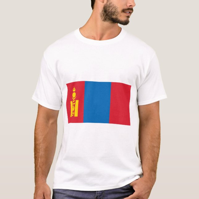 Camiseta República de Mongolia - Bandera de Mongolia (Anverso)