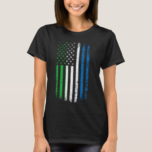 Camiseta República de Sierra Leona de Bandera Americana
