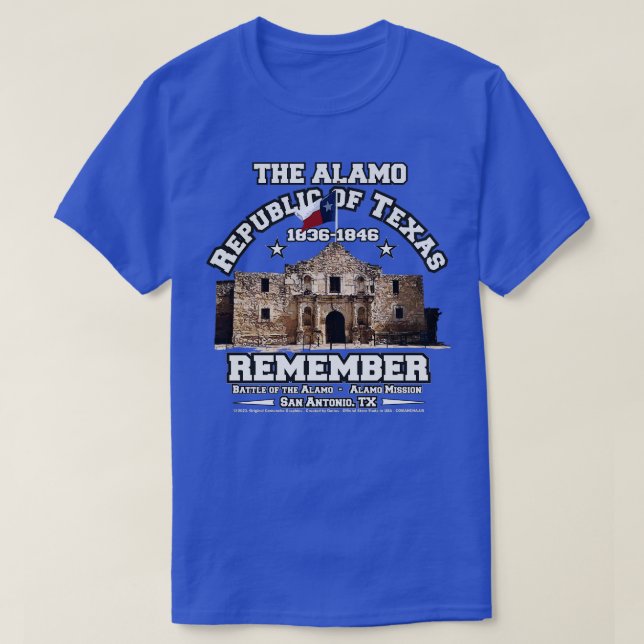 Camiseta República de Texas El Álamo 1836 (Diseño del anverso)
