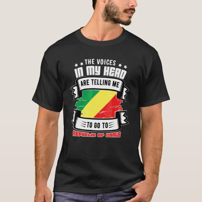 Camiseta República del Congo en mi cabeza (Anverso)
