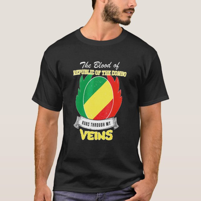 Camiseta República del Congo en mis venas (Anverso)