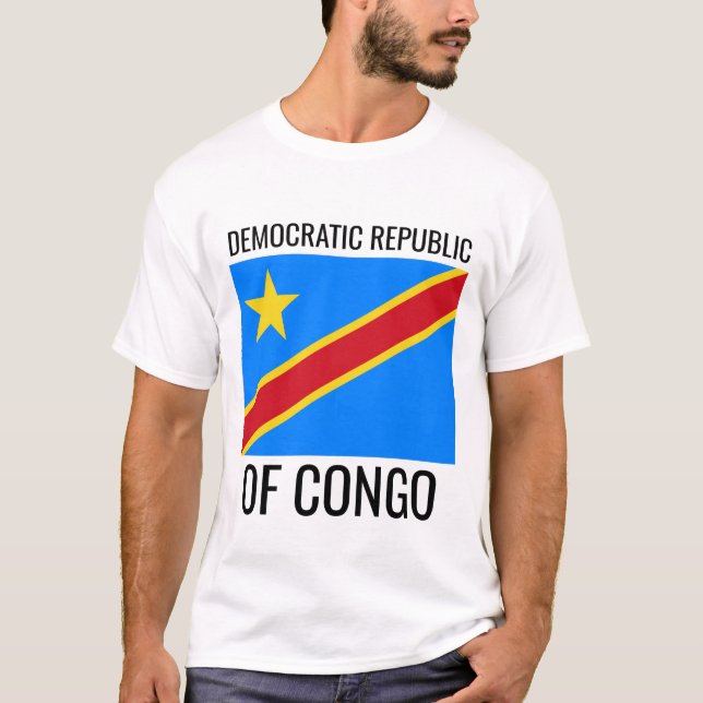 Camiseta República Democrática del Congo // Bandera mundial (Anverso)