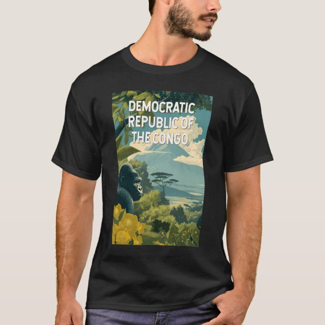Camiseta República Democrática del Congo Ilustración (Anverso)