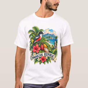 Camiseta República Dominicana Acuarela Caribe Viaje T-S