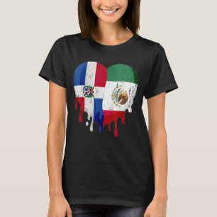 Camiseta República Dominicana Bandera de México Corazón ciu