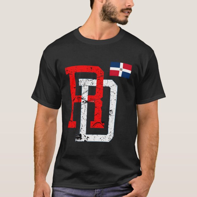 Camiseta República Dominicana Orgullo de Bandera Roja Domin (Anverso)