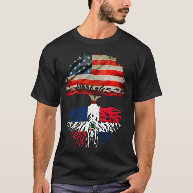 Camiseta Republica Dominicana roots American grown  (Anverso)