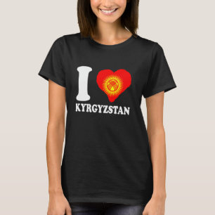 Camiseta República Kirguisa Amo Kirguistán Corazón Kirguist