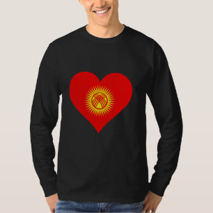 Camiseta República Kirguisa Corazón kirguís Bandera de Kirg