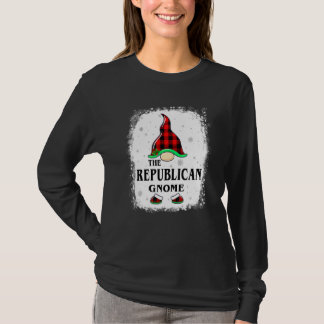 Camiseta Republican Gnome Buffalo Plaid Matching Family Xma