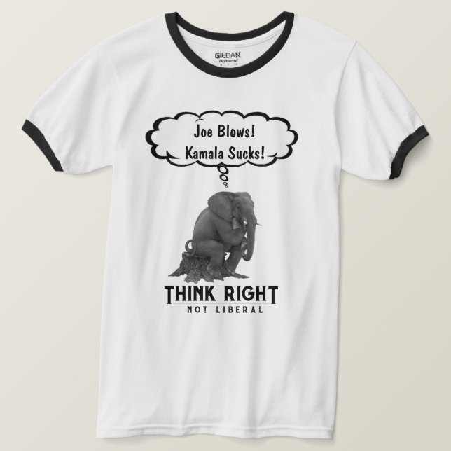 Camiseta republicana contra la Biden Elephant (Anverso del diseño)