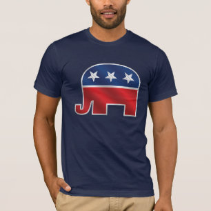 Camiseta republicana de la oscuridad del elefante