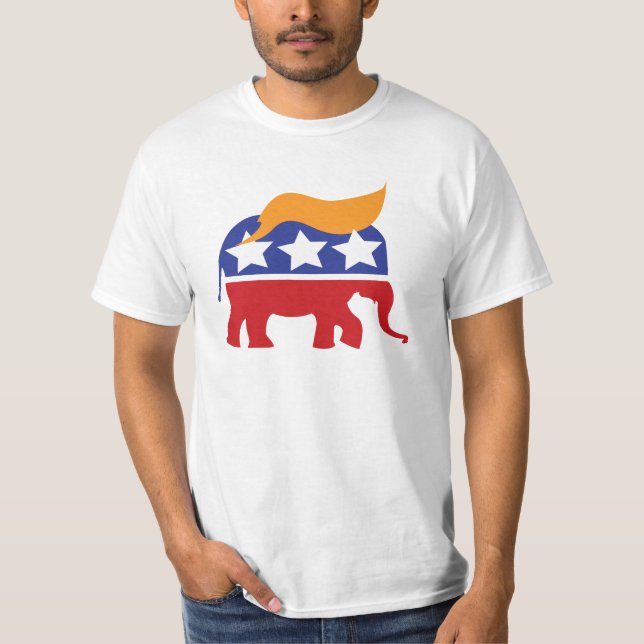 Camiseta republicana del elefante de Donald Trump (Anverso)