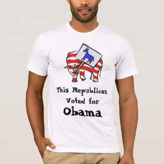 Camiseta republicana del partidario de Obama