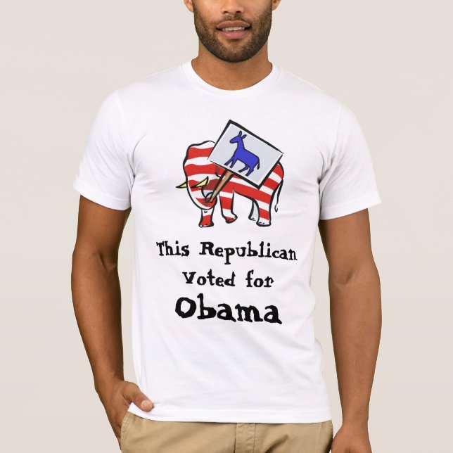 Camiseta republicana del partidario de Obama (Anverso)