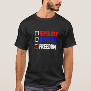 Camiseta republicana demócrata por la libertad lib