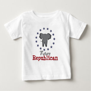 Camiseta republicana futura del bebé del elefante