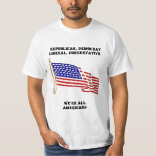 CAMISETA REPUBLICANO, DEMÓCRATA, LIBERAL, CONSERVADOR,