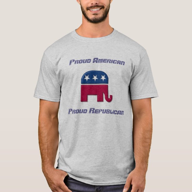 Camiseta Republicano orgulloso americano orgulloso (Anverso)