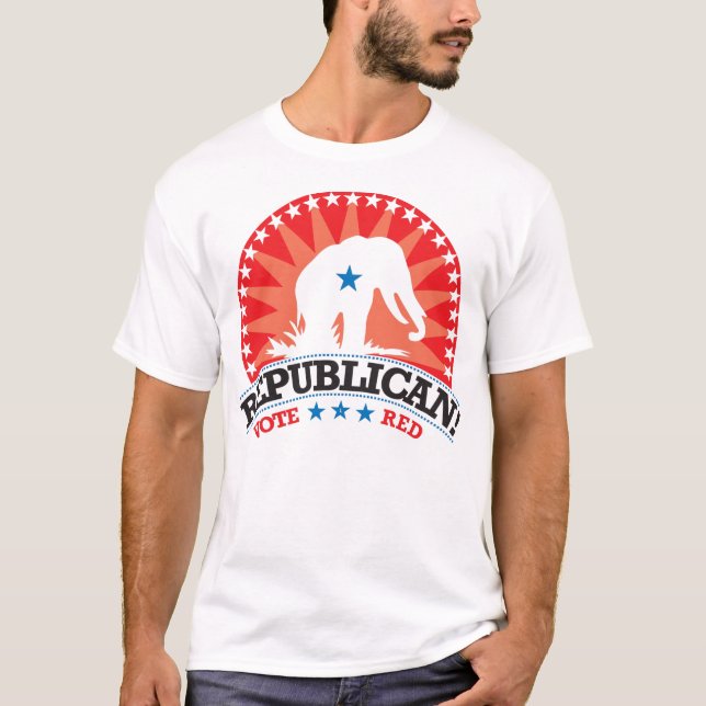 Camiseta ¡Republicano! ¡Rojo del voto! (Anverso)
