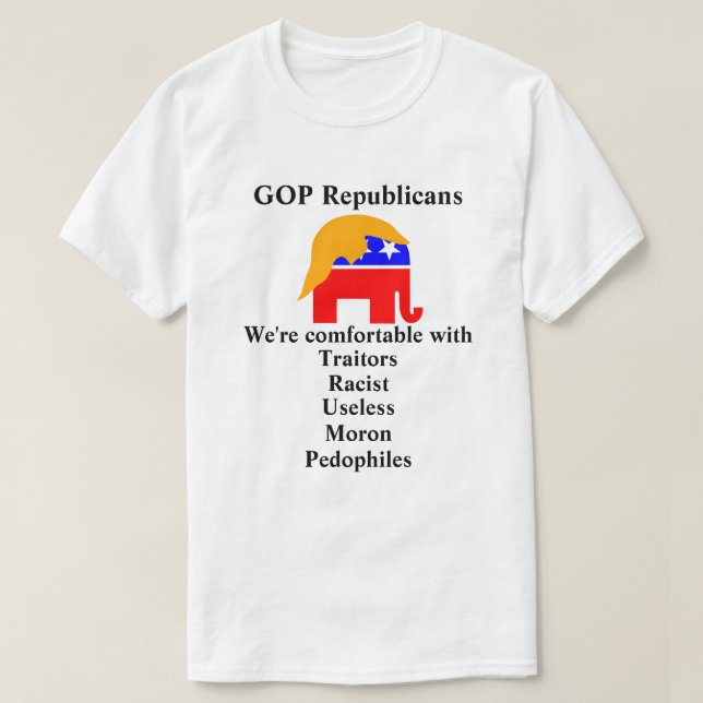 Camiseta Republicanos del GOP con los que estamos cómodos (Diseño del anverso)