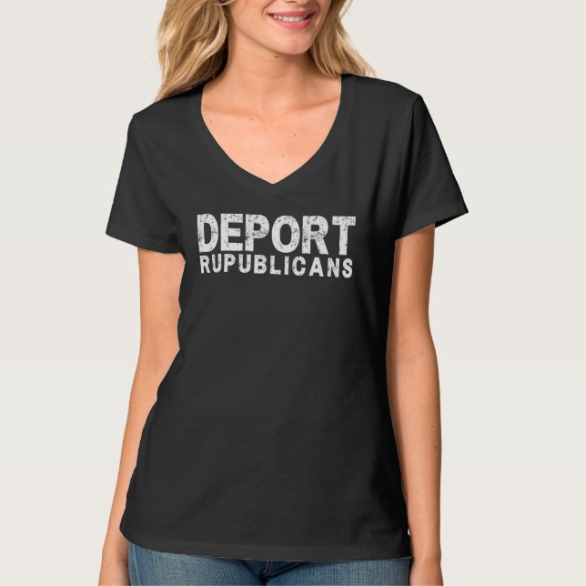 Camiseta Republicanos deportados pro demócratas contra repu (Anverso)