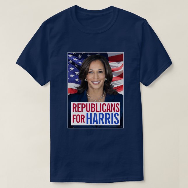 Camiseta Republicanos por foto del presidente de Kamala Har (Diseño del anverso)