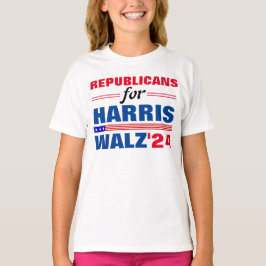 Camiseta Republicanos por Harris Walz azul rojo