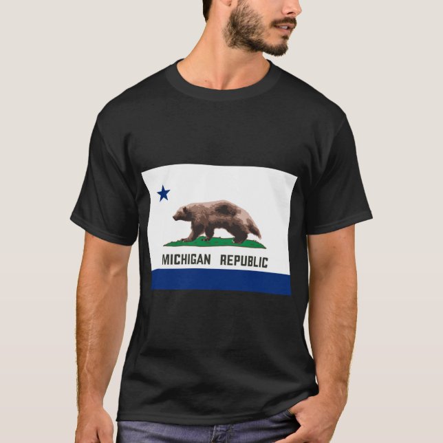 Camiseta Republika de Míchigan Wolverine (Anverso)