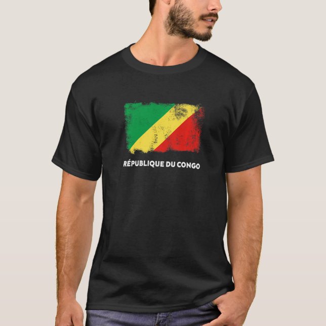 Camiseta République du Congo Flag Republic of the Congo (Anverso)