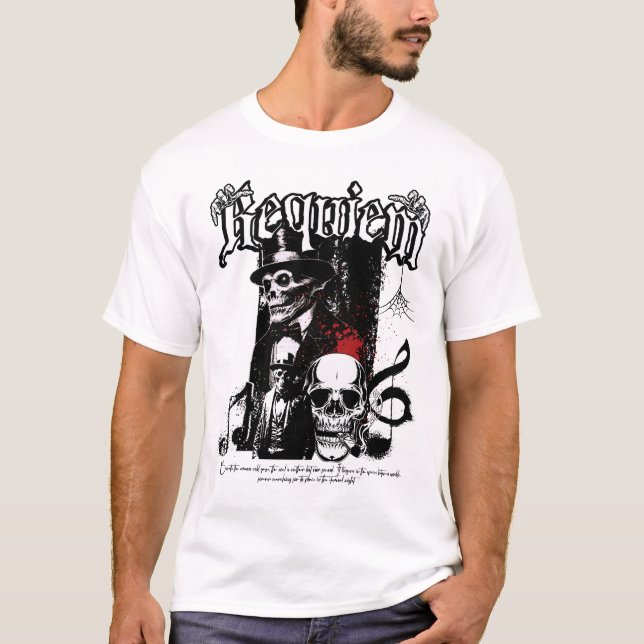 Camiseta Requiem Skull Gentleman Artwork (Anverso)