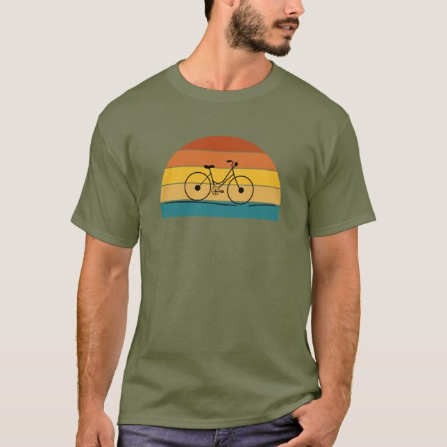 Camiseta rerto bike sunset T-Shirt (Anverso)