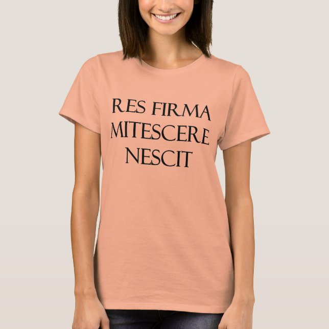 Camiseta Res Firma Mitescere Nescit Ladies Burnout (Anverso)