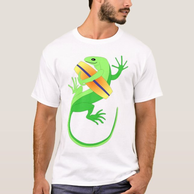 Camiseta Resaca de Wakeboard del Gecko (Anverso)