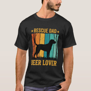 Camiseta Rescata Papá Amante de la Cerveza Perro Vintage