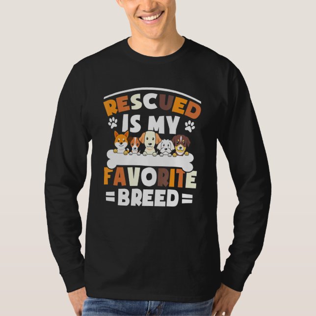 Camiseta Rescatado es mi animal favorito de refugio para pe (Anverso)