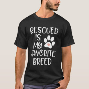 Camiseta Rescatado es mi broma favorita de adopción de gato