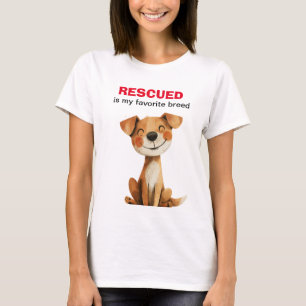 Camiseta Rescatado es mi diseño de perros de raza favorita