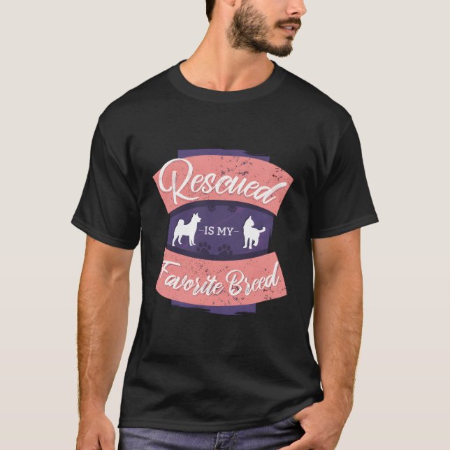 Camiseta Rescatado es mi raza favorita (Anverso)
