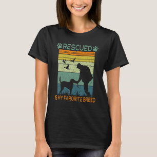 Camiseta Rescatado Es Mi Raza Favorita Amo Rescatar Perros 
