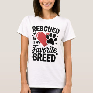 Camiseta Rescatado Es Mi Raza Favorita Mujeres Divertidas