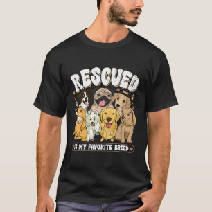 Camiseta Rescatado es mi raza favorita - Perro de rescate a