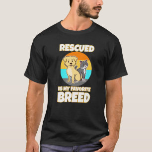 Camiseta Rescatado es mi raza favorita recortada