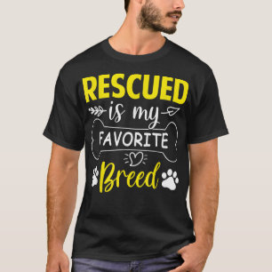 Camiseta Rescatado es mi raza favorita Rescate de Animales