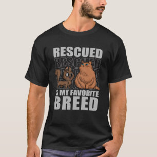Camiseta Rescatado es mi refugio animal favorito para gatos