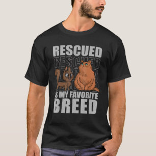 Camiseta Rescatado es mi refugio animal favorito para gatos