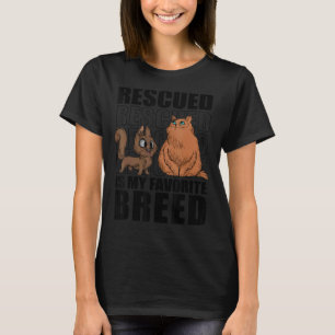 Camiseta Rescatado es mi refugio animal favorito para gatos