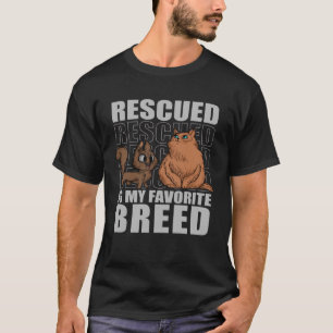 Camiseta Rescatado es mi refugio animal favorito para gatos