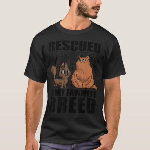 Camiseta Rescatado es mi refugio animal favorito para gatos
