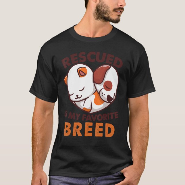 Camiseta Rescatado Es Mi Refugio De Rescate De Perro Favori (Anverso)